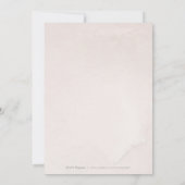 Glam-Rose-Goldkalligraphie-Brautparty Einladung (Rückseite)