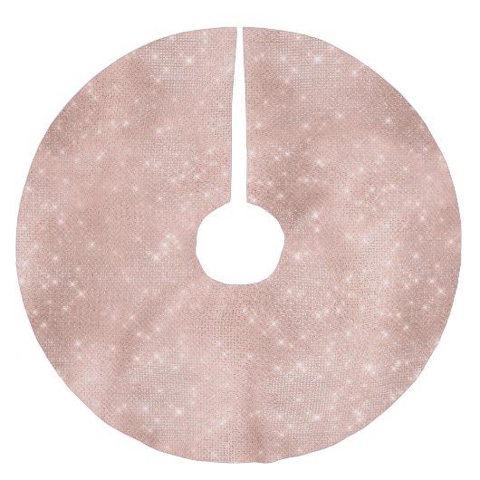 Glam Rose Polyester Weihnachtsbaumdecke (Vorderseite)