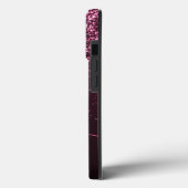 Glam Rose Rosa Glitzer Moderner Name für das Monog Case-Mate iPhone Hülle (Rückseite / Links)