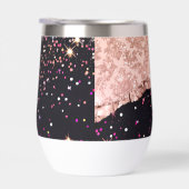 Glam Rose Schwarzer Glitzer Blush Rose (Rechts)