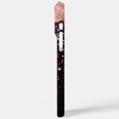 Glam Rose Schwarzer Glitzer Blush Rose Case-Mate iPhone Hülle (Rückseite / Links)