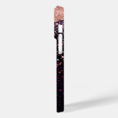Glam Rose Schwarzer Glitzer Blush Rose Case-Mate iPhone Hülle (Rückseite / Links)