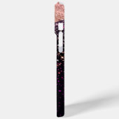 Glam Rose Schwarzer Glitzer Blush Rose Case-Mate iPhone Hülle (Rückseite / Links)