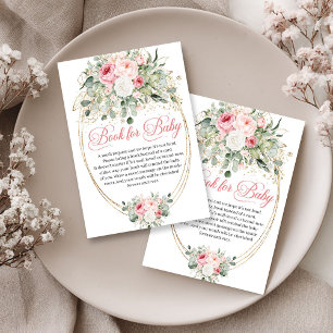 Glam Röte und Gold Florales Buchanfrage Begleitkarte