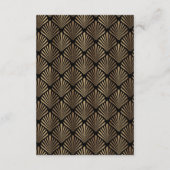 Glam Royal Roaring 20's Art Déco Wedding Details Begleitkarte (Rückseite)