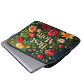 Glam Schöne Blume für den Muttertag Laptopschutzhülle (Vorne Knopf)