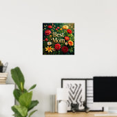 Glam Schöne Blume für den Muttertag Poster (Heimbüro)