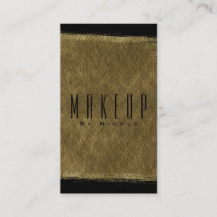 Glam Schwarz & Gold Moderne Glamour Folie Chic Visitenkarte