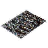 Glam Schwarz-weiß Diamond Kristallsteine drucken Notizblock (Linke Seite)