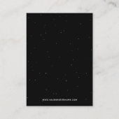 Glam Schwarz-weiß Earring Juwelier Display Visitenkarte (Rückseite)