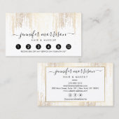 Glam Script Gold Confetti Loyalität Treuekarte (Vorne/Hinten)