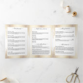 Glam Script Gold Confetti Rain Broschüre (Innenseite)