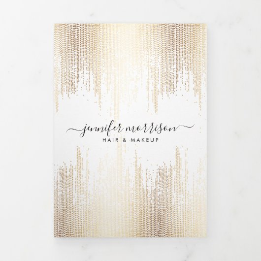 Glam Script Gold Confetti Rain Broschüre (Cover)