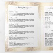 Glam Script Gold Confetti Rain Broschüre (Innen Erste Seite)