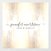 Glam Script Gold Confetti Rain Fensteraufkleber (Blatt)