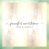 Glam Script Gold Confetti Rain Fensteraufkleber (Blatt 3)