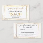 Glam Script Gold Confetti Rain Referendum Visitenkarte (Vorne/Hinten)