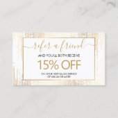 Glam Script Gold Confetti Rain Referendum Visitenkarte (Vorderseite)