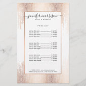 Glam Script Rose Gold Confetti Rain Flyer (Vorne)