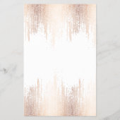 Glam Script Rose Gold Confetti Rain Flyer (Hinten)