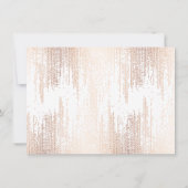 Glam Script Rose Gold Confetti Rain Geschenkkarte (Rückseite)