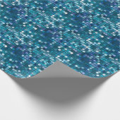 Glam Sequins Grid Texture Modernes Muster Geschenkpapier (Ecke)