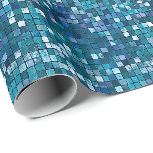 Glam Sequins Grid Texture Modernes Muster Geschenkpapier (Rolleneckpunkt)