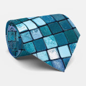 Glam Sequins Grid Texture Modernes Muster Krawatte (Gerollt)