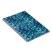 Glam Sequins Grid Texture Modernes Muster Notizblock (Rechte Seite)