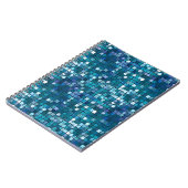 Glam Sequins Grid Texture Modernes Muster Notizblock (Linke Seite)