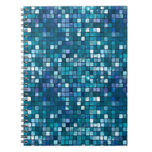 Glam Sequins Grid Texture Modernes Muster Notizblock
