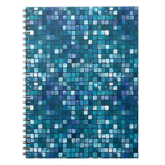 Glam Sequins Grid Texture Modernes Muster Notizblock (Vorderseite)