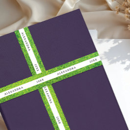 Glam Shimmer Purple And Pink Sparkle Glitter Typo Satinband