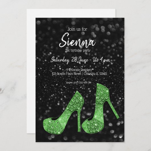 Glam Shoes High Heels für jeden Anlaß Einladung (Vorne/Hinten)