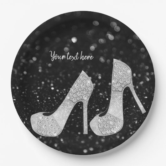 Glam Shoes High Heels für jeden Anlaß Pappteller (Vorderseite)