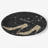 Glam Shoes High Heels für jeden Anlaß Pappteller (Schrägansicht)