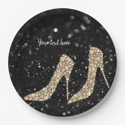 Glam Shoes High Heels für jeden Anlaß Pappteller (Vorderseite)