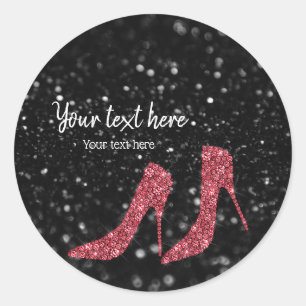 Glam Shoes High Heels für jeden Anlaß Runder Aufkleber