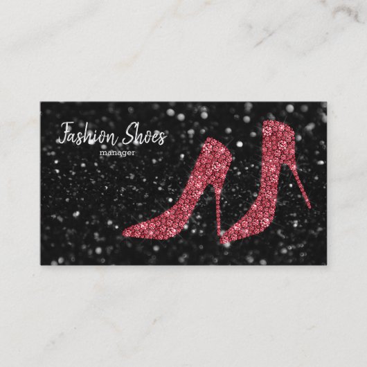 Glam Shoes High Heels Visitenkarte (Vorderseite)