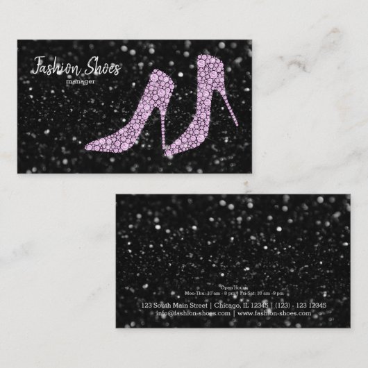 Glam Shoes High Heels Visitenkarte (Vorne/Hinten)