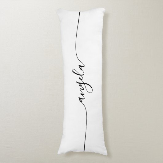 Glam Signature Name Seitenschläferkissen (Vorderseite Vertikal)