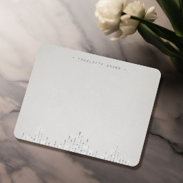 Glam silber Deko Vintage personalisierte Schreibwa Mitteilungskarte