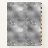 Glam Silber Rezeptbuch mit Monogramm Notizblock (Rückseite)