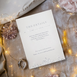 Glam Silberkunst Deko Jahrgang Hochzeit Detail Kar Begleitkarte