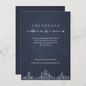 Glam Silberkunst Deko Jahrgang Hochzeit Detail Kar Begleitkarte (Vorne/Hinten)