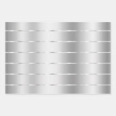 Glam Silver Blush Pink Ribbon Geburtstag Geschenkpapier Set (Vorderseite 3)