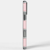 Glam Silver Blush Pink Ribbon Name Case-Mate iPhone Hülle (Rückseite / Rechts)