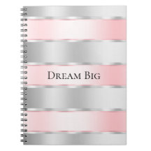 Glam Silver Blush Pink Ribbon