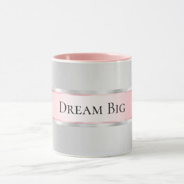 Glam Silver Blush Pink Ribbon Tasse