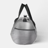 Glam Silver Brushed Metal Schwarz-weiß Monogram Duffle Bag (Rechts)